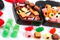 Detail of colorful sweets background