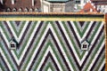 Austria, Vienna, capital city cityscape, tiled roof with pattern of St. Stephen`s Cathedral Royalty Free Stock Photo