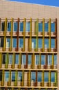 Detail of colorful windows in a modern architecture building. Royalty Free Stock Photo