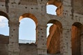 Detail of Colosseum in Rome Roma, Italy Royalty Free Stock Photo