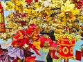 Detail of Colourful Chinese New Year Decorations Royalty Free Stock Photo