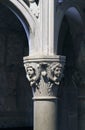 Detail of a column in Saint Mark Church in Korcula, Croatia Royalty Free Stock Photo