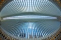 Detail of the commuters station at the One World Trade Center Transportation Hub, Manhattan, New York, USA