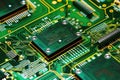 detail of complex circuit board assembly