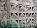 Detail of a concrete block wall at the Arizona Biltmore Hotel, patterned after designs by Frank Lloyd Wright