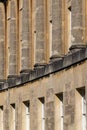 Detail of the construction of the Royal Crescent, Bath, England Royalty Free Stock Photo