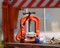 Detail of construction tool. Royalty Free Stock Photo