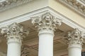 detail of the Corinthian style pillars . Royalty Free Stock Photo