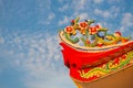 Detail of corner roof chinese temple Royalty Free Stock Photo