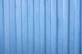detail of corrugated metal door painted blue Royalty Free Stock Photo