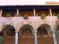 Detail of the courtyard of the church of San Onofrio in Gianicolo to Rome in Italy.