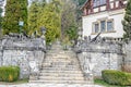 Detail from courtyard of The Peles Castle from Sinaia Romania Royalty Free Stock Photo