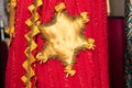 Detail of the covering of a Torah scroll the holy ark in the sanctuary of the Great Synagogue in Tbilisi, Georgia