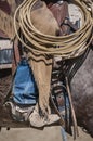 Detail of a cowboy at work Royalty Free Stock Photo
