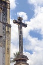 Detail of a cross from an ancient church in Olinda, Recife, Brazil Royalty Free Stock Photo