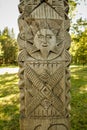 Detail cross. Sapanta-Peri, Monastery, Maramures, Romania. The Highest Wooden Church In The World