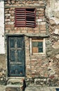 Detail of crumbling facade in Old Havana, Cuba