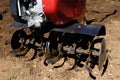 Detail of Cultivator on a field. Royalty Free Stock Photo
