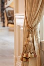 Detail of a curtain in a fancy home in California