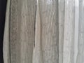 Detail curtain with slightly sun light Royalty Free Stock Photo