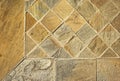 Detail of cut sandstone tiles Royalty Free Stock Photo
