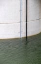 detail of a dam, the water level indicator Royalty Free Stock Photo