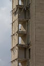 Detail of the deconstruction of concrete apartment tower in rabot neihgborhood, Ghent