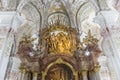 Detail of the decoration of the altar of the baroque church Royalty Free Stock Photo