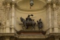 Detail of the decorations on the facade of the San Martin church.