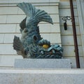 Detail decorative architectural elements. Building Yushukan museumin, Yasukuni Jinja Royalty Free Stock Photo