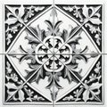 Detail of a decorative ceramic tile in the form of a flower Royalty Free Stock Photo