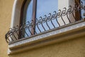 Detail of a decorative metal railing