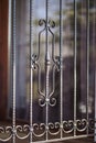 Detail of decorative wrought iron railing Royalty Free Stock Photo