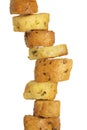 Detail of delicious bread croutons Royalty Free Stock Photo