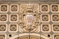 Detail design of the ceiling, caisson in the form of a flower, the train station Orsay Orsay Museum. Paris. France Royalty Free Stock Photo