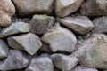 Detail of dirty rough rock stone wall pattern texture nature Royalty Free Stock Photo