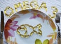 plate with omega3 Royalty Free Stock Photo