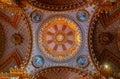 Detail of the dome, San Diego Church, the golden baroque Cathedral 3 Royalty Free Stock Photo