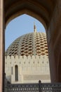 Detail of the dome. Sultan Qaboos Grand Mosque. Muscat. Oman Royalty Free Stock Photo