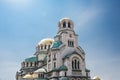 Detail of the domes of the Cathedral of St. Alexander Nevski in Sofia, Bulgaria