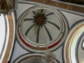 Detail of the domes inside the church with natural light