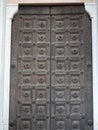 Detail of the Door of the Cathedral of Parma, Italy Royalty Free Stock Photo
