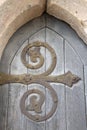 Detail on Door Design, Monnow Bridge; Monmouth Royalty Free Stock Photo