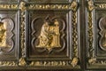 Detail of the Door of the North Gate in the Baptistery of San Giovanni, Florence Royalty Free Stock Photo