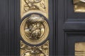 Detail of the Door of the Paradise Gate in the Baptistery of San Giovanni, Florence Royalty Free Stock Photo