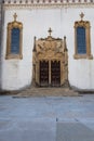 Detail of a Door in University Square in Coimbra, Portugal Royalty Free Stock Photo