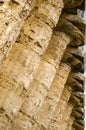 Paestum , Detail of the Doric Temple of Neptune or Hera II. Italy