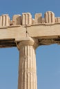 Detail of a Doric column Royalty Free Stock Photo