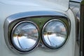 Detail on the double light of an old luxury car