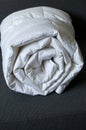 Detail of down comforter Royalty Free Stock Photo